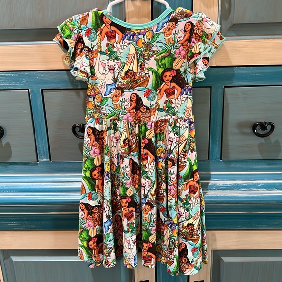 Showstoppers Moana dress!! Adorable bamboo print!! EUC!! - Picture 4 of 4